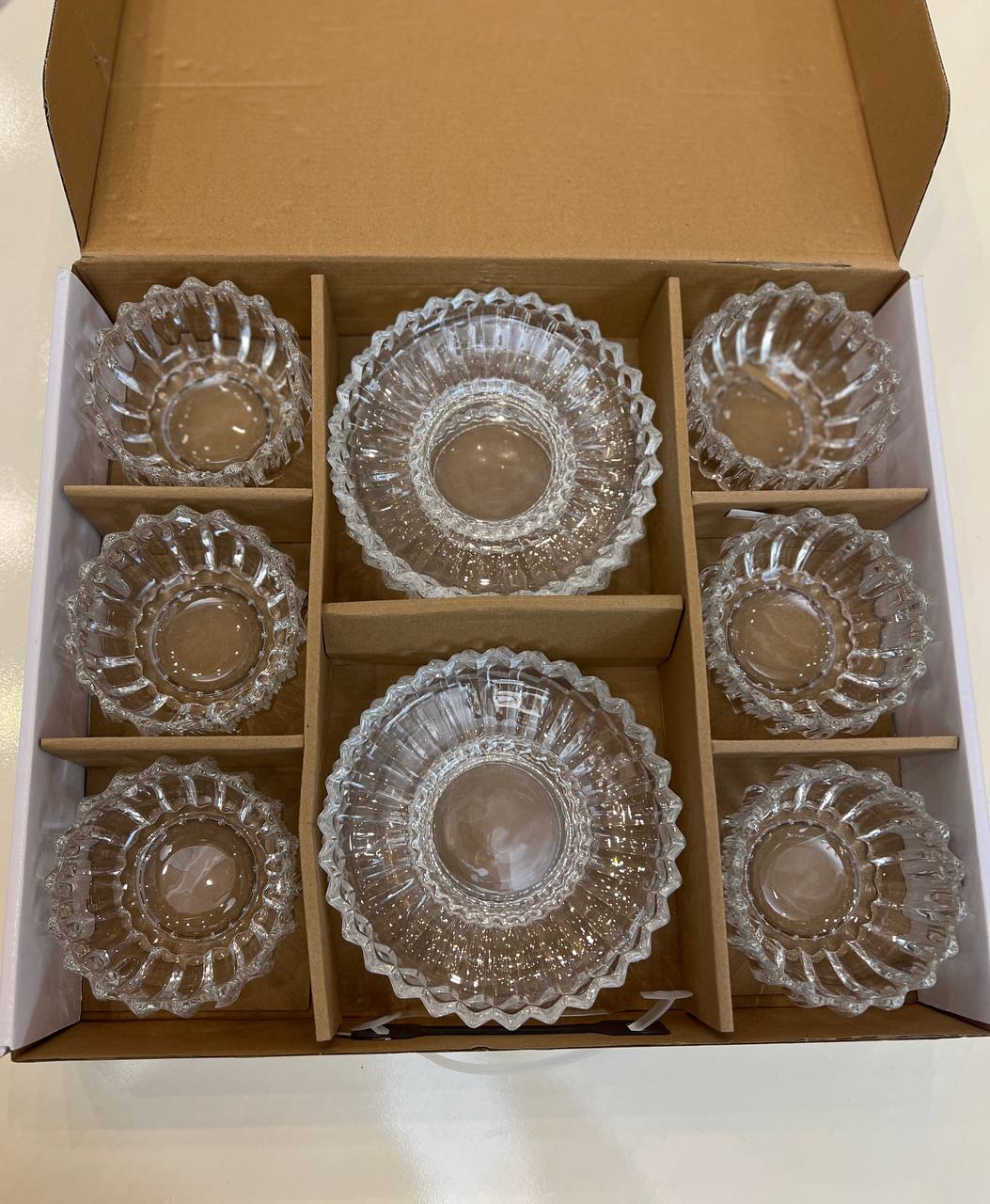 ست پیاله و پیشدستی مدل جنوا برند دلی گلس