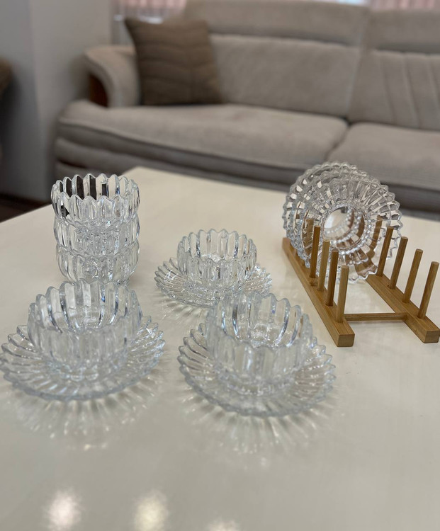 خرید ست پیاله و پیشدستی مدل جنوا برند دلی گلس deli glass