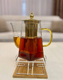 قوری پیرکس دسته رنگی شعله مستقیم