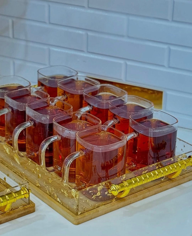 ماگ و لیوان پیرکس مربع از برند دلی گلس deli glass