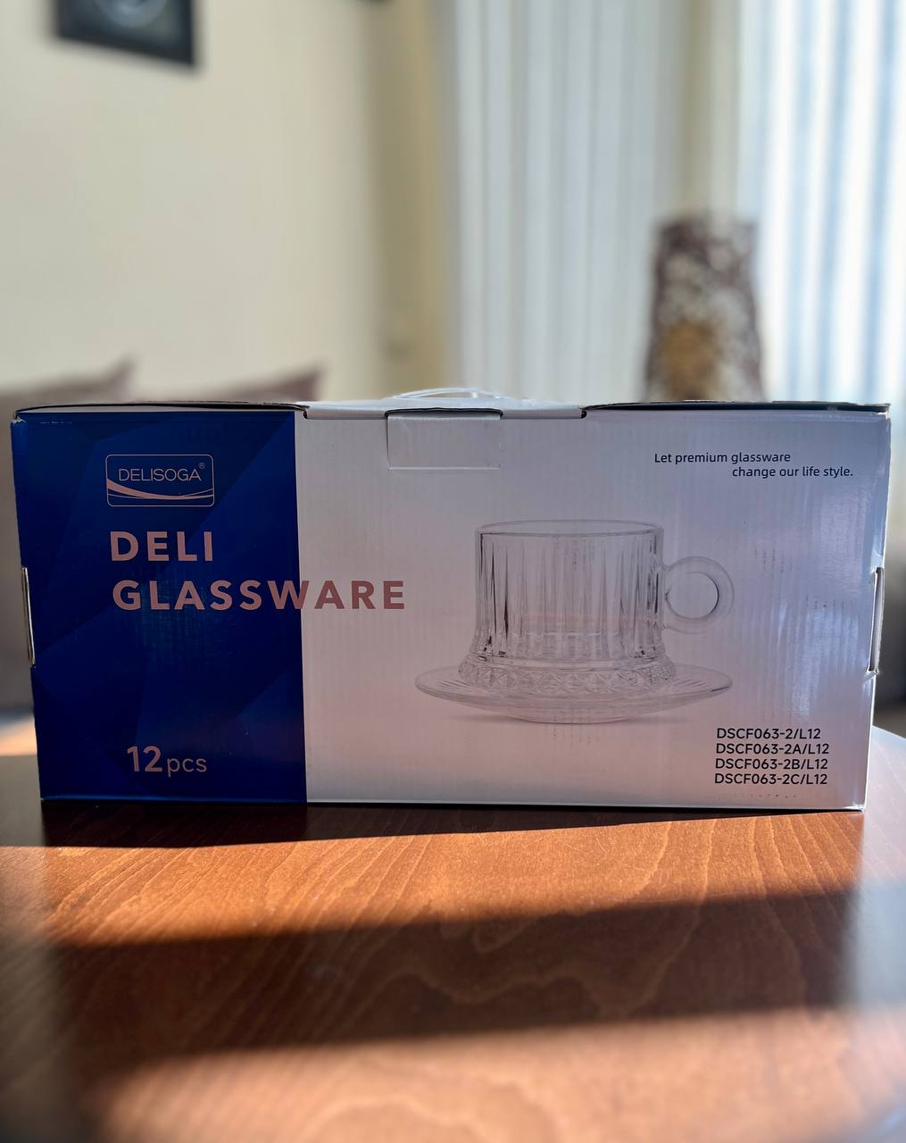 خرید ست فنجان و نعلبکی مدل الیسا برند دلی سوگا deli glassware