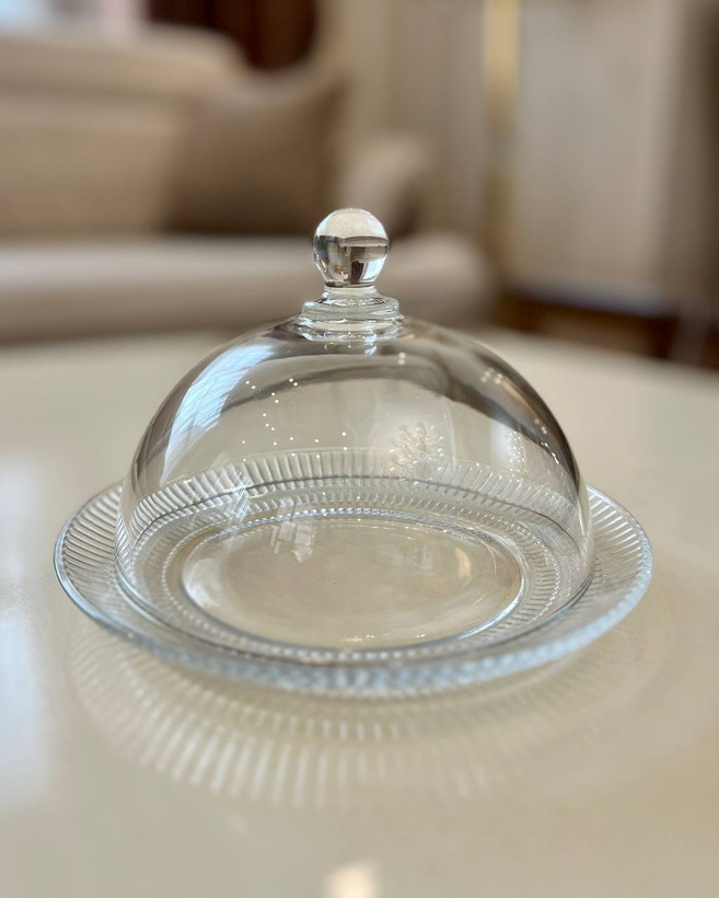 کیک خوری و ظرف درب دار برند دلی گلس deli glass