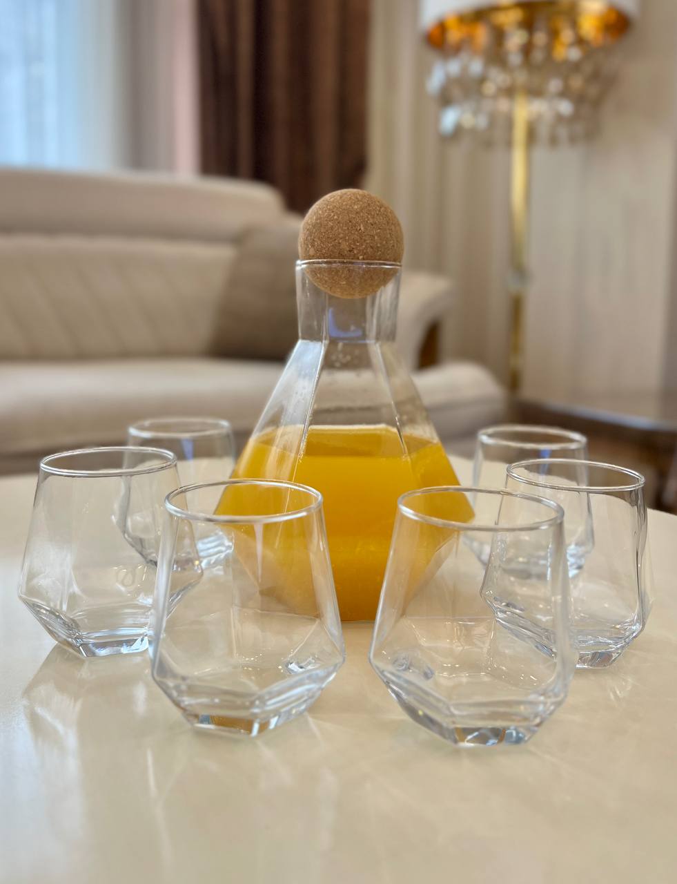 تنگ و لیوان شش ضلعی دلی گلس