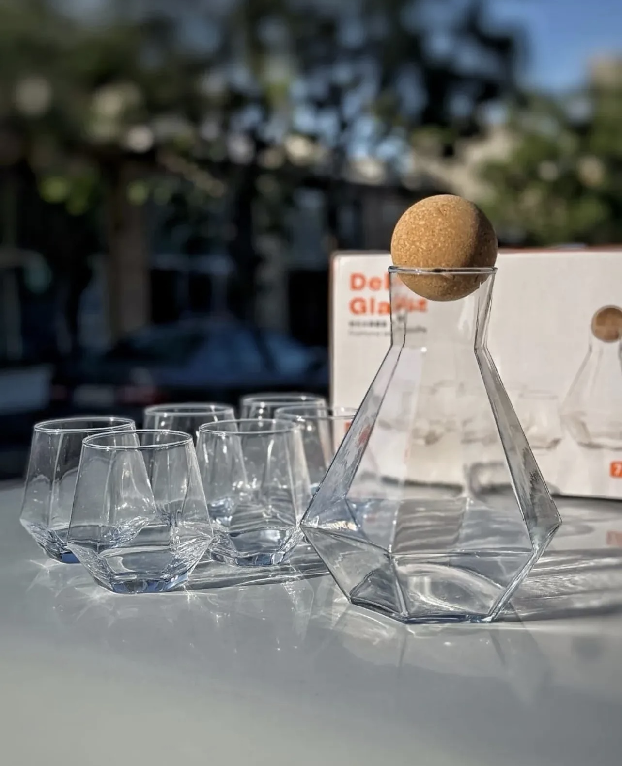 تنگ و لیوان چند ضلعی دلی گلس deli glass