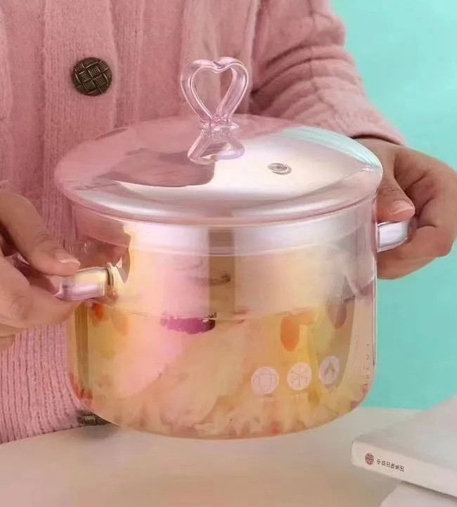 خرید قابلمه پیرکس صورتی هولوگرامی