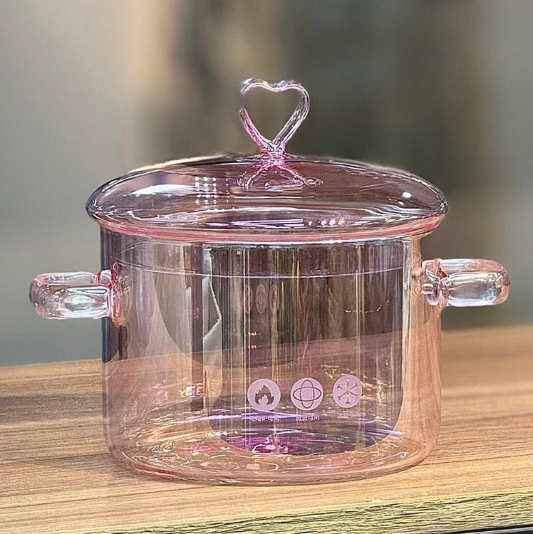 قابلمه پیرکس صورتی هولوگرامی