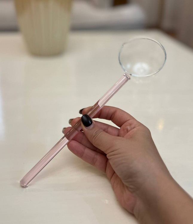 خرید ملاقه و پیمانه پیرکس شعله مستقیم دسته صورتی