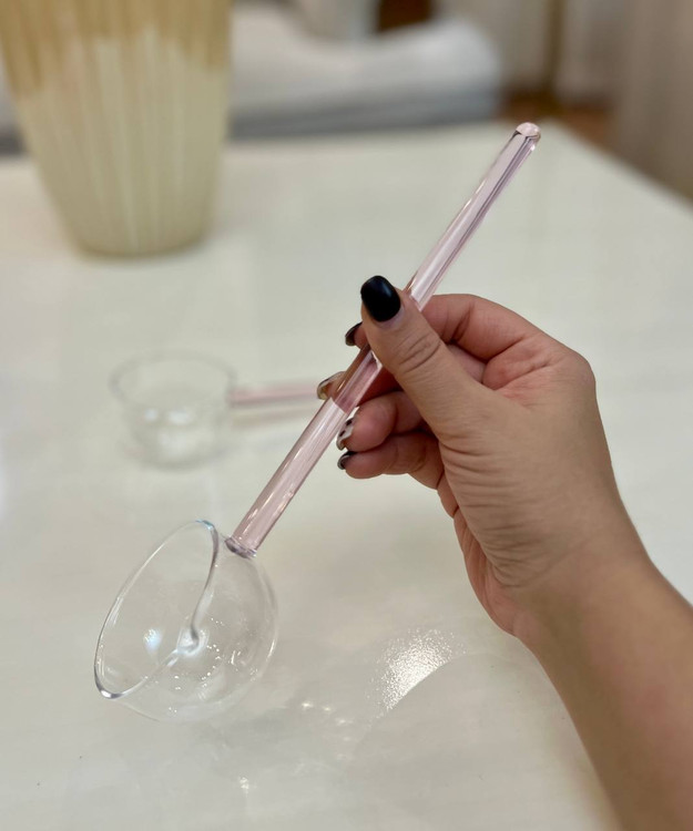 ملاقه پیرکس دسته صورتی