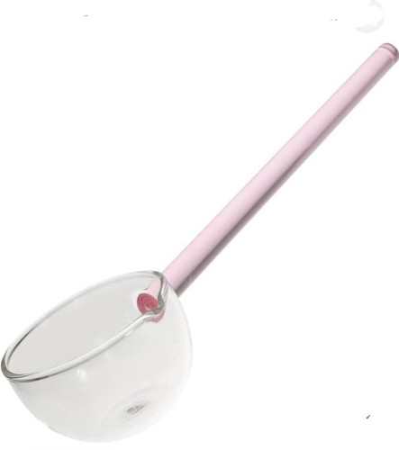 ملاقه و پیمانه پیرکس شعله مستقیم دسته صورتی