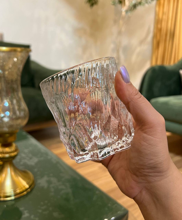 لیوان دفرمه یخی برند دلی گلس