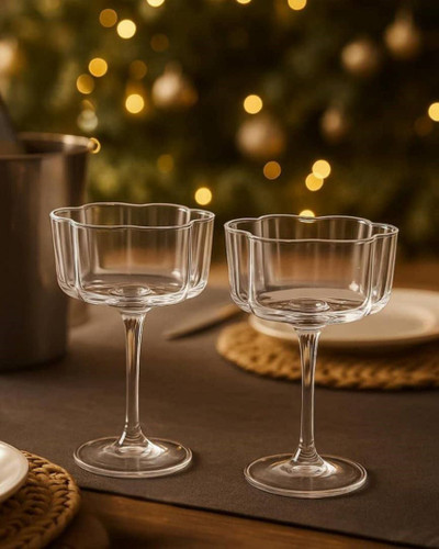 بستنی خوری و دسر خوری پایه بلند مدل بلومینگ دلی گلس deli glass