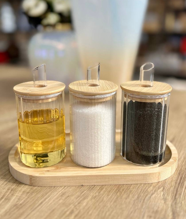 جا شکری و شکر ریز پیرکس نی دار درب بامبو