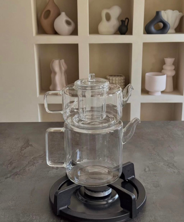 ست کتری و قوری پیرکس شعله مستقیم