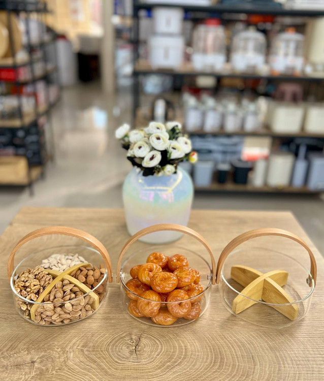 خرید اوردو خوری پیرکس ۴ خانه دسته بامبو