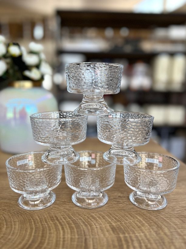 دسرخوری و بستنی خوری پایه دار مینیمال یخی دلی گلس deli glass