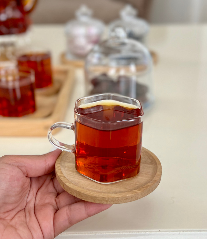 فنجان شش ضلعی پیرکس برند دلی گلس deli glass