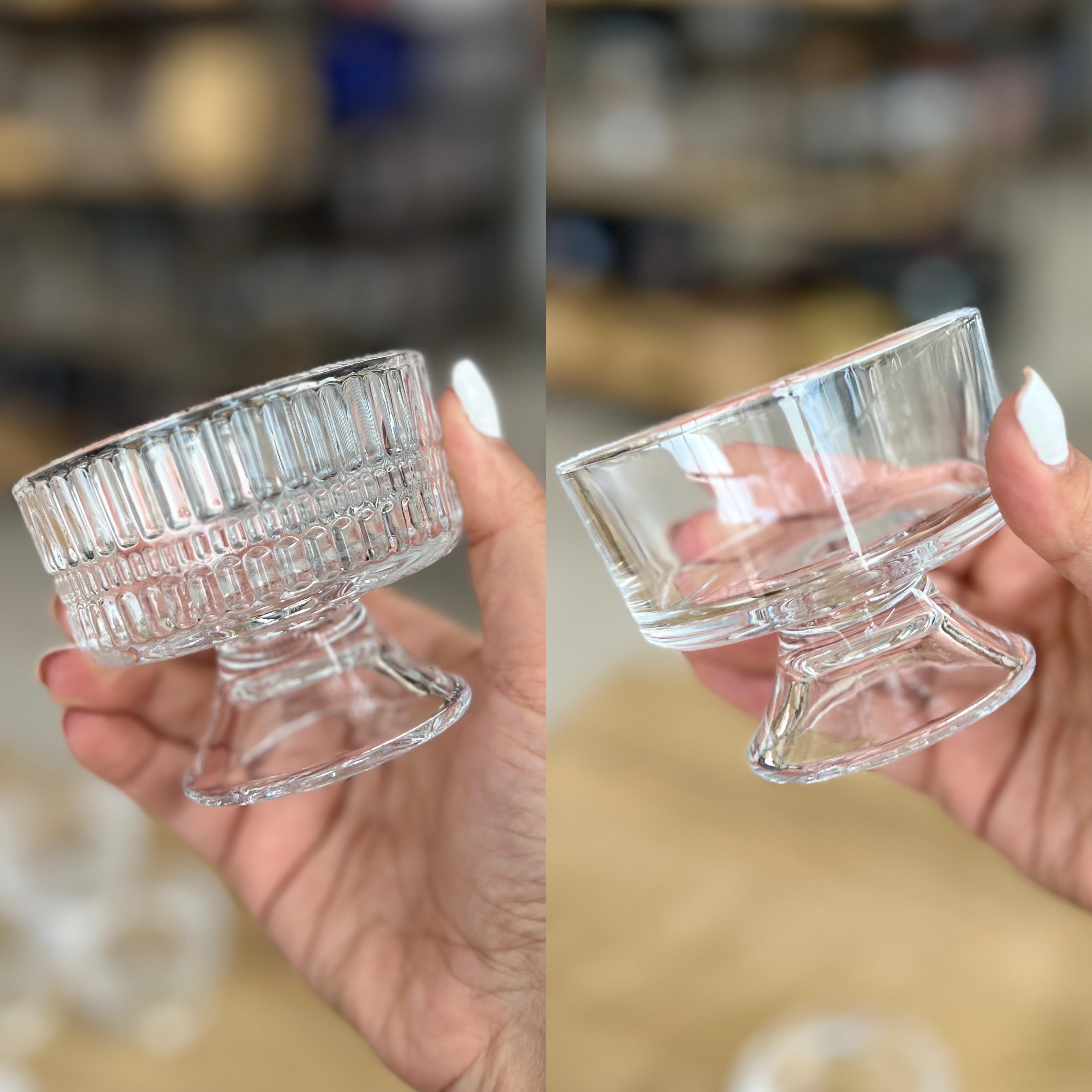 دسرخوری و بستنی خوری مینیمال پایه دار دلی گلس deli glass