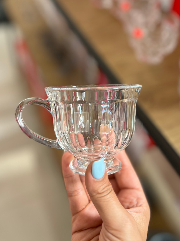 فنجان دسته دار و پایه دار مدل دلبر برند deli glass