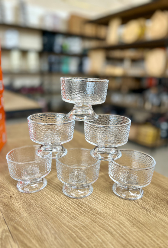 دسرخوری و بستنی خوری پایه دار برفی دلی گلس deli glass