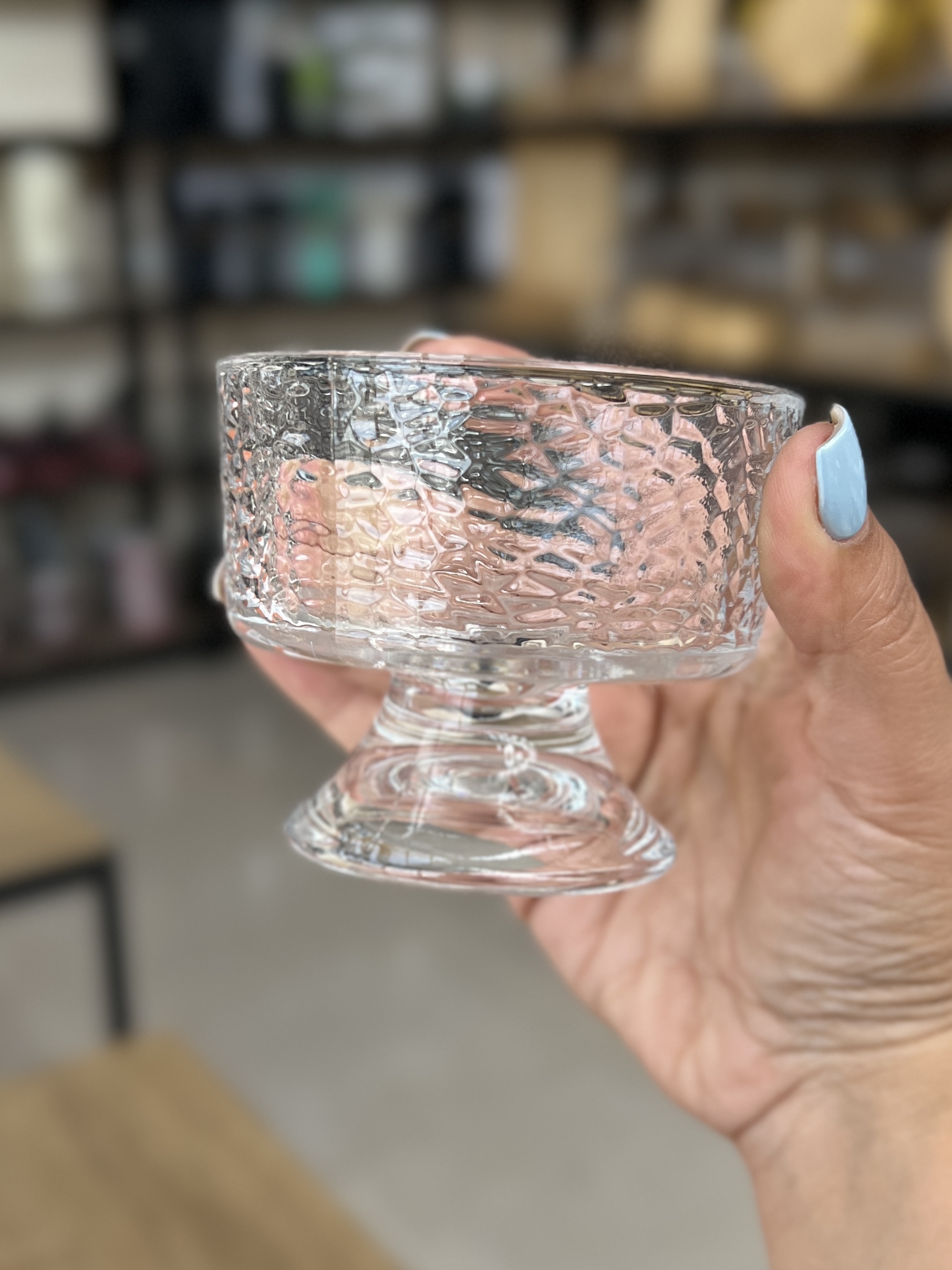 دسرخوری و بستنی خوری  پایه دار برفی دلی گلس deli glass