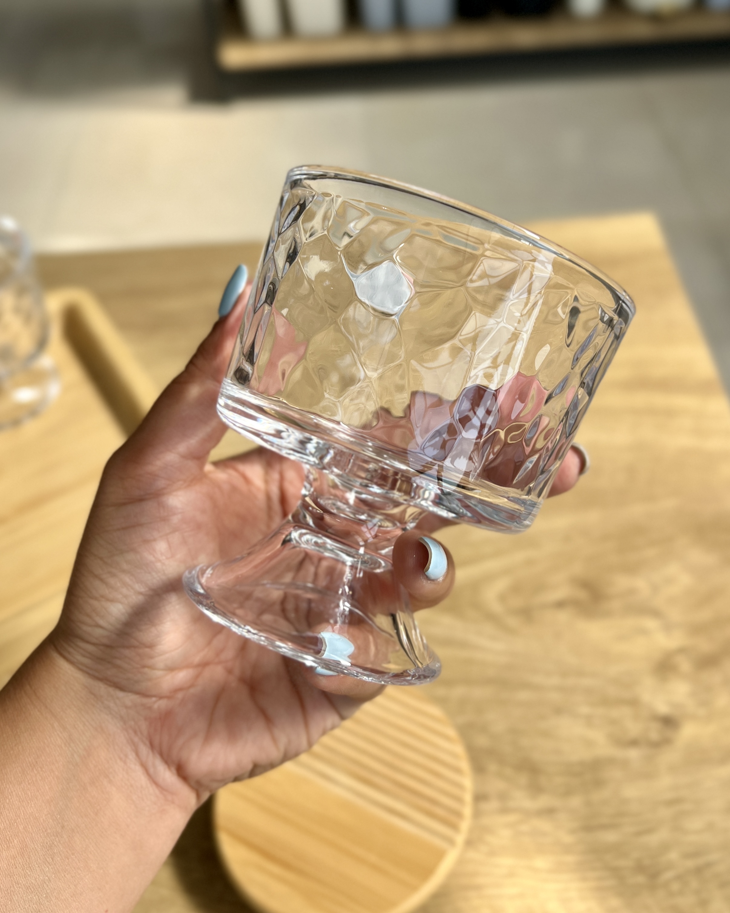 دسرخوری و بستنی خوری پایه دار برند دلی گلس deli glass کد tb033a