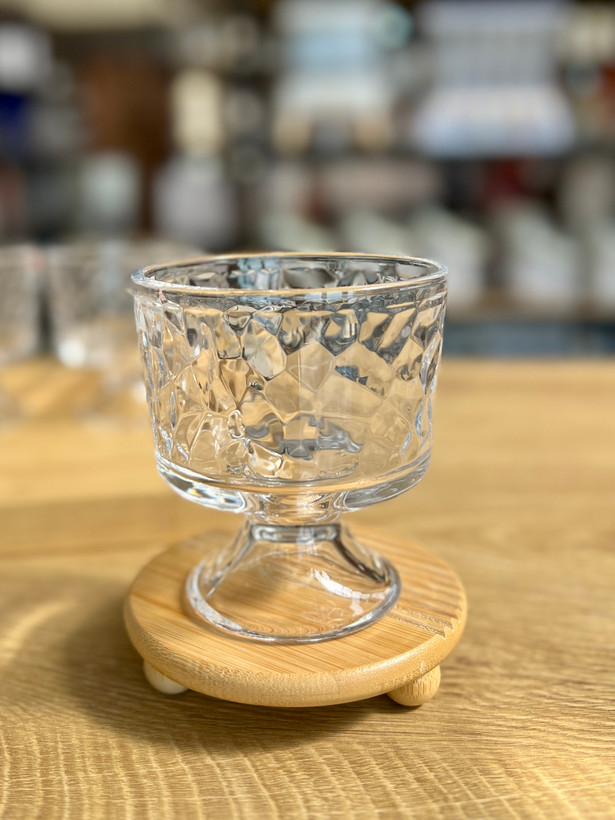 خرید دسرخوری و بستنی خوری پایه دار برند دلی گلس deli glass کد tb033a