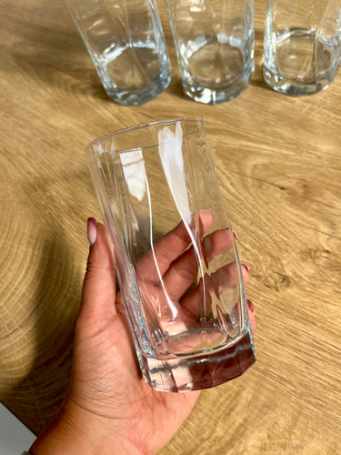 لیوان چند ضلعی بلند مدل رامبوس برند دلی گلس deli glass
