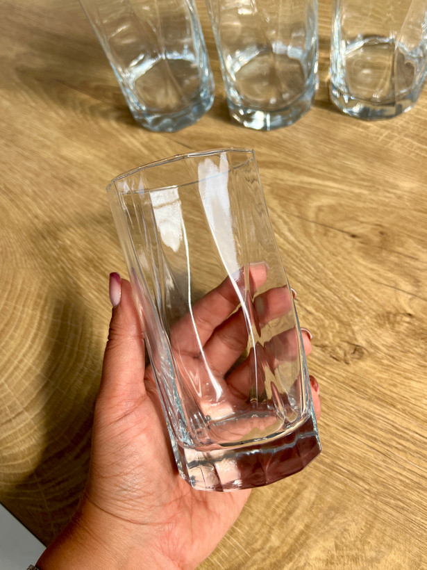 لیوان چند ضلعی بلند مدل رامبوس برند دلی گلس deli glass