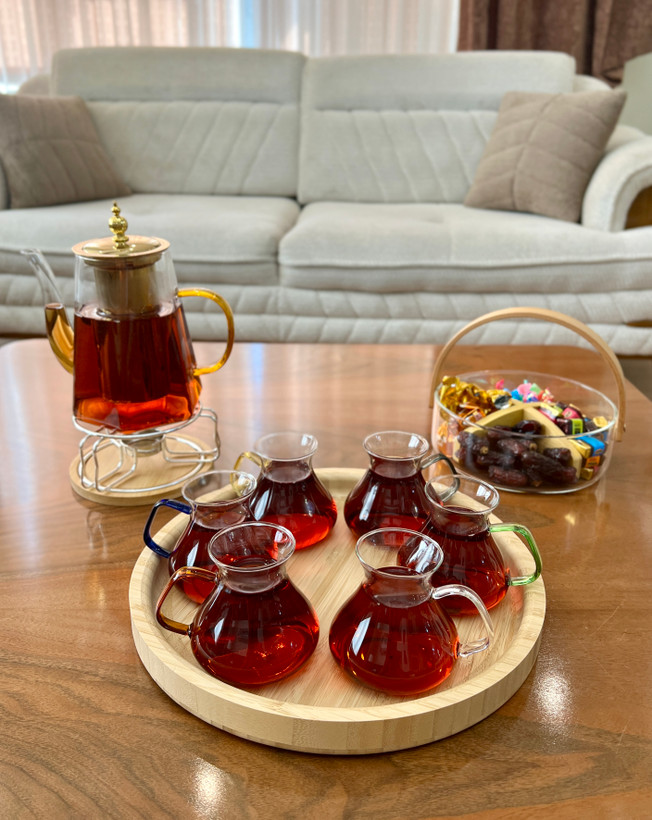 فنجان پیرکس تپلی دسته رنگی