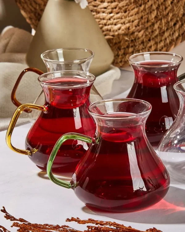 فنجان پیرکس تپلی دسته رنگی پروتی