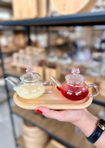 قوری زعفران پیرکس طرح گل